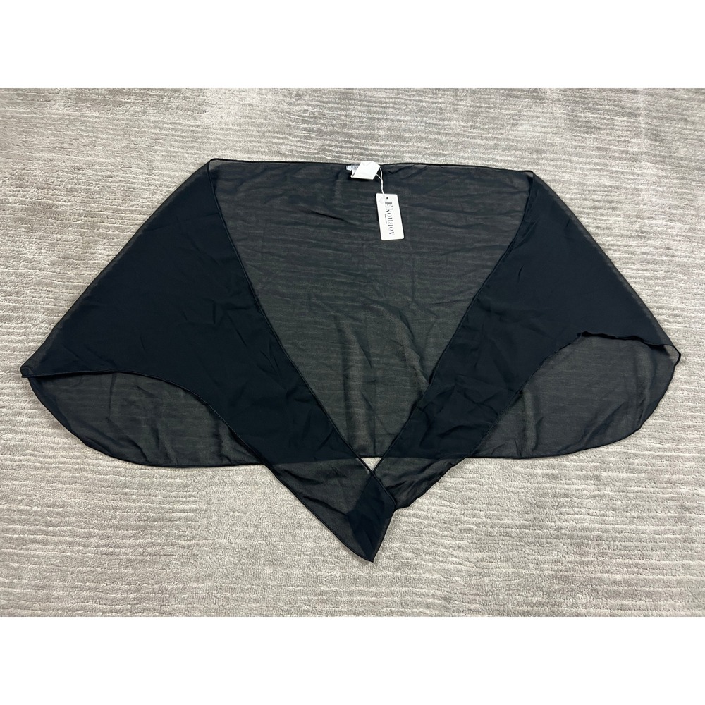 Ekouaer Sarong Wrap Women L Black Mesh Sheer Swim Cover Up Tie Front Skirt Solid
